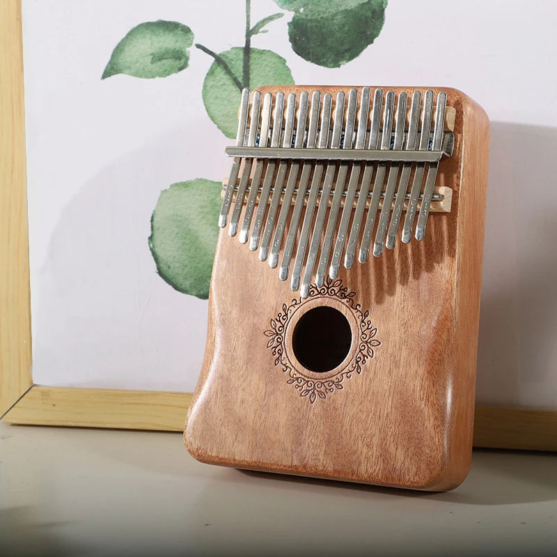 17-Key Mahogany Kalimba Thumb Piano