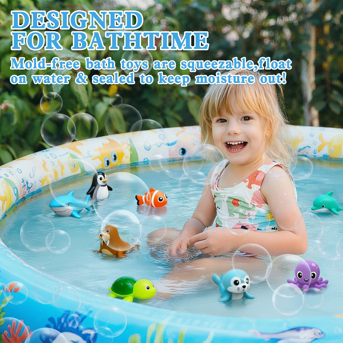 8-Piece Wind-Up Sea Animal Bath Toys Set