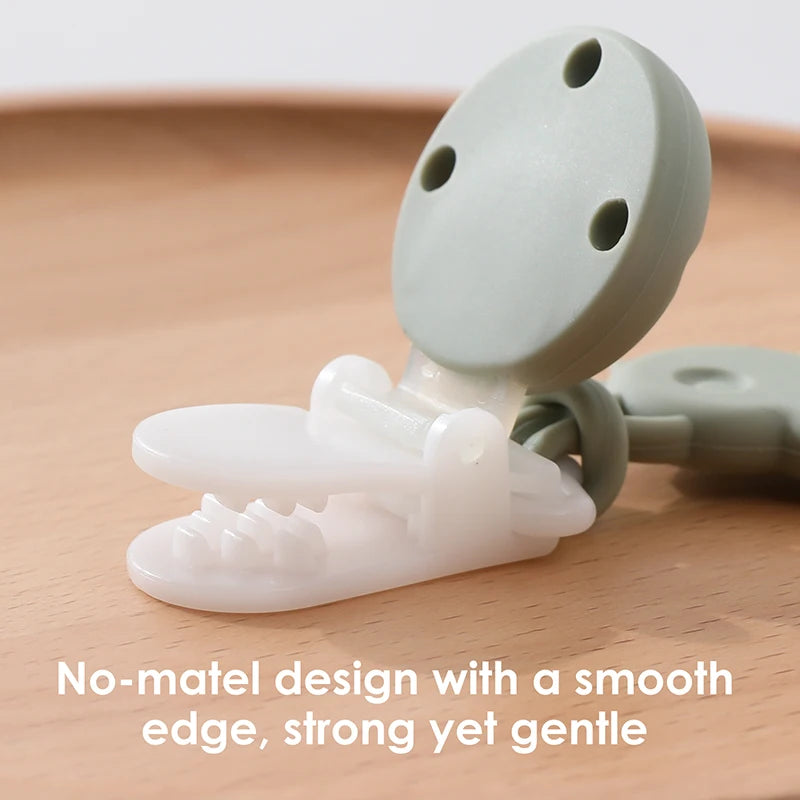 BPA-Free Silicone Pacifier Clips for Babies