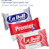 Three packages of La Doll Premier stone plastic clay for sculpting and crafting