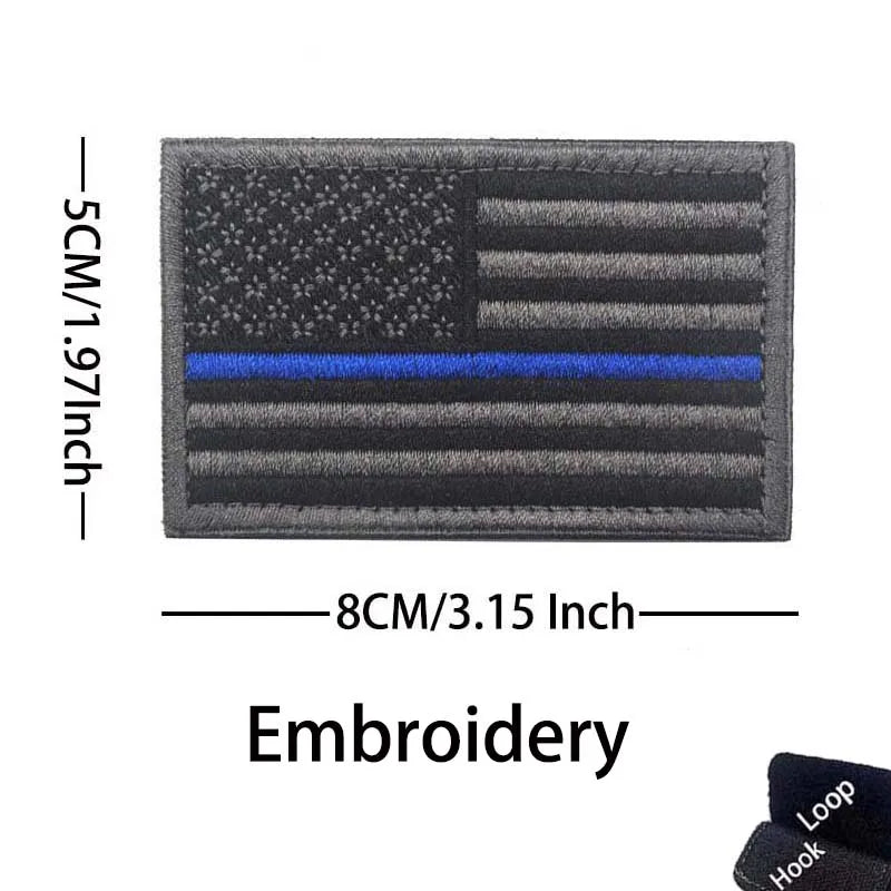 Reflective American Flag Tactical Patch with Glow-in-the-Dark Detail