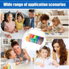 A colorful air dry clay set for kids is shown with various modeling activities and children engaging in creative play.