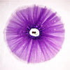 A purple sparkling tutu dress for girls with a layered tulle skirt and a face design.