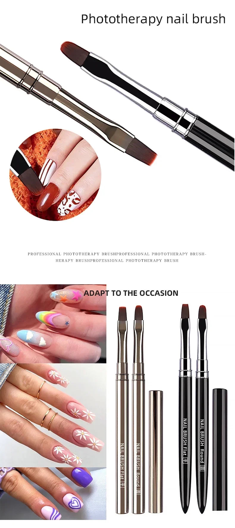 Professional Nail Art Brush Set for Gel and Acrylic