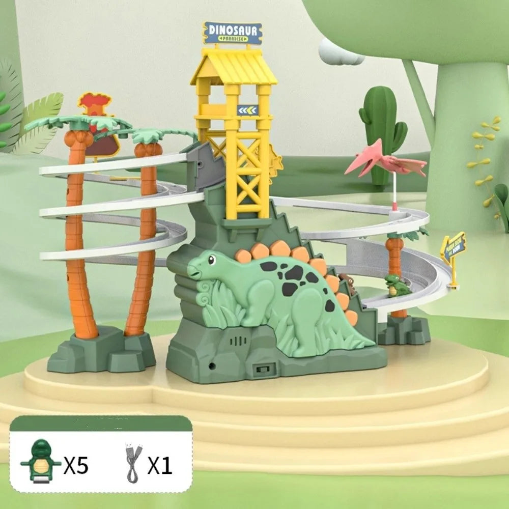 Electric Dinosaur Race Track Toy with Lights and Music