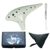 12-Hole Ceramic Ocarina in Alto C with Songbook and Carry Bag