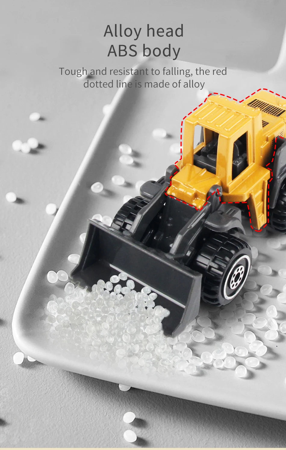 Die-Cast Metal Construction Truck Set - 6 Classic Vehicles