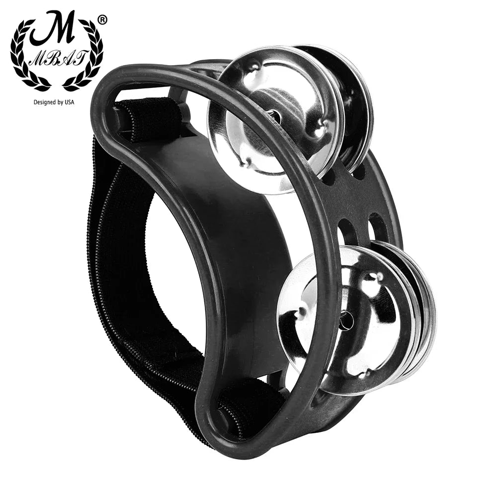 Foot Tambourine with Jingle Bells – Rainbow Percussion Instrument