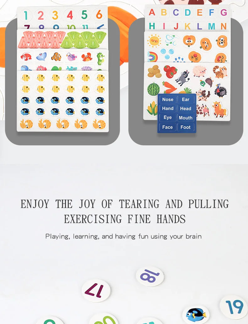 Montessori Quiet Book – Interactive Word Recognition & Early Learning Activity Book for Kids