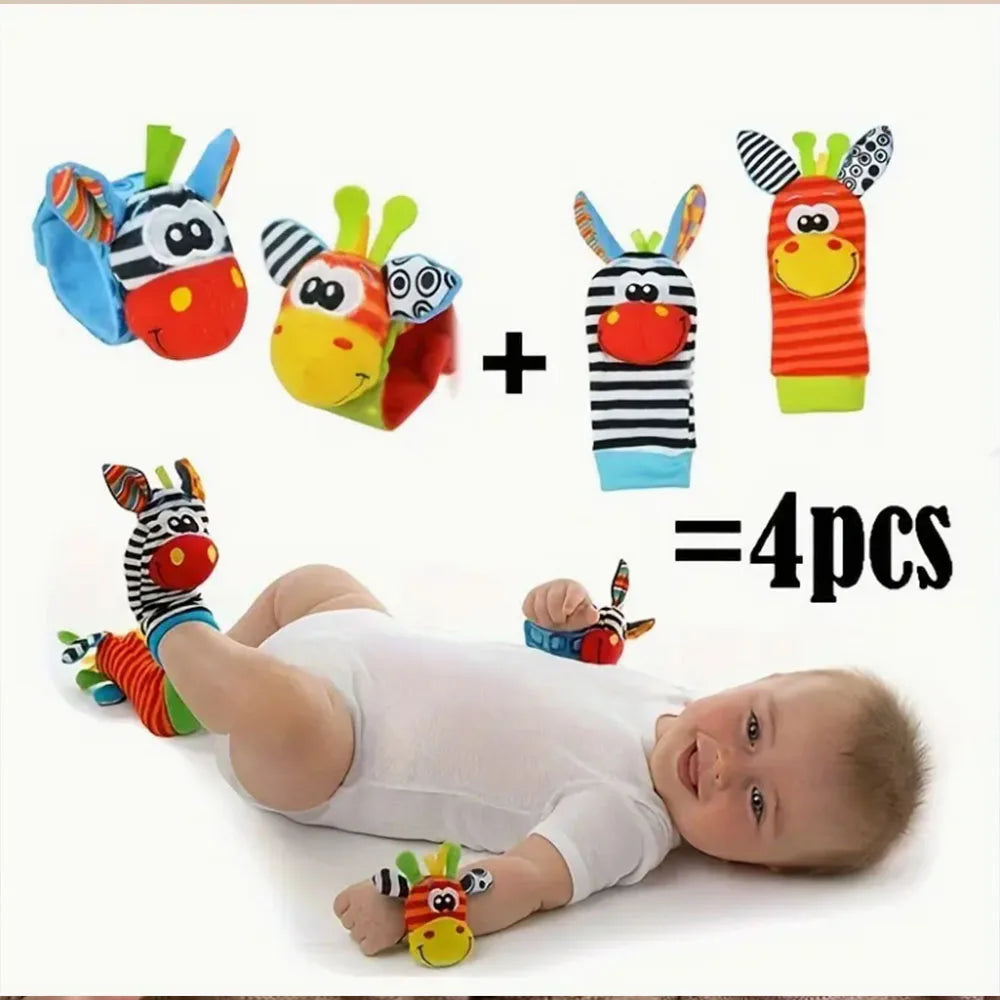 Baby Wrist Rattles and Foot Finder Socks Set