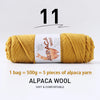 Luxurious Alpaca Wool Blend Yarn — 500g Thick Knitting Yarn