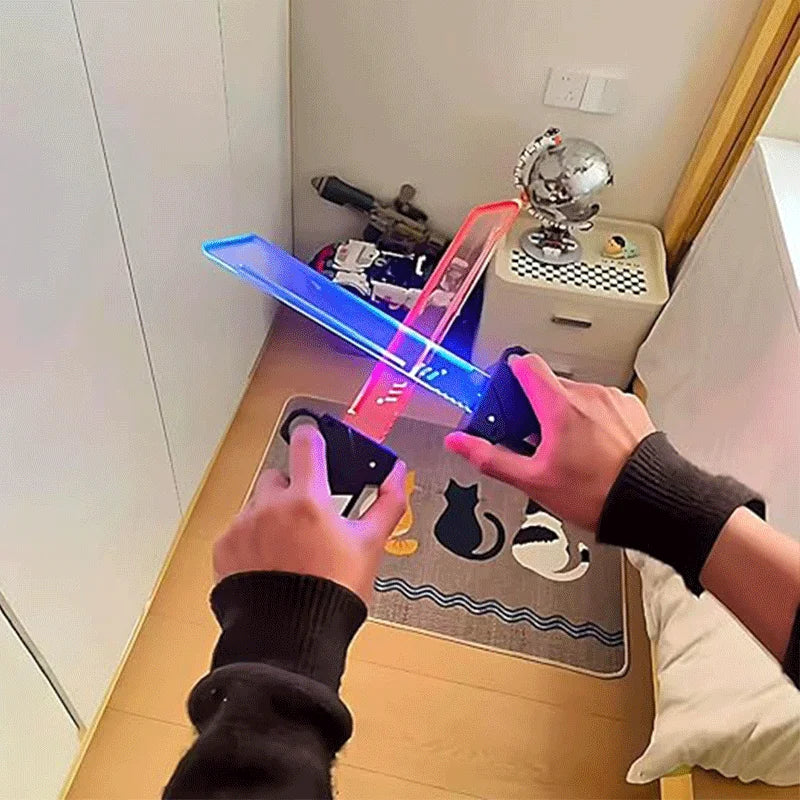 2-in-1 Lightsaber Toy with Twin Red & Blue Blades