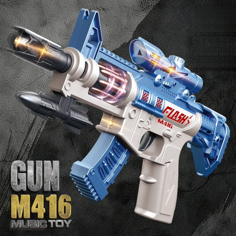 Light & Sound Toy Submachine Gun with Spinning Barrel