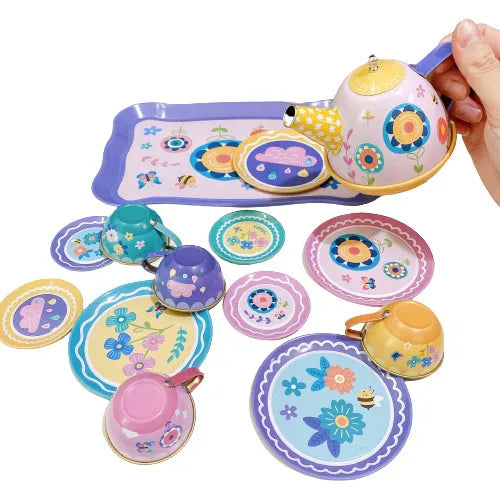 Kids Pretend Play Tea Set with Accessories