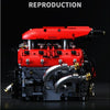 V8 Engine Model Building Blocks Set with Electric Motor