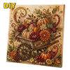 Autumn Pumpkin 5D Pearl Painting Kit with Frame