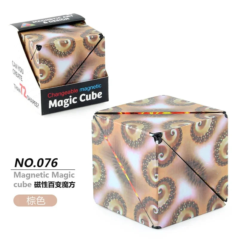Magnetic Fidget Cube - Transformable 3D Puzzle Stress Reliever