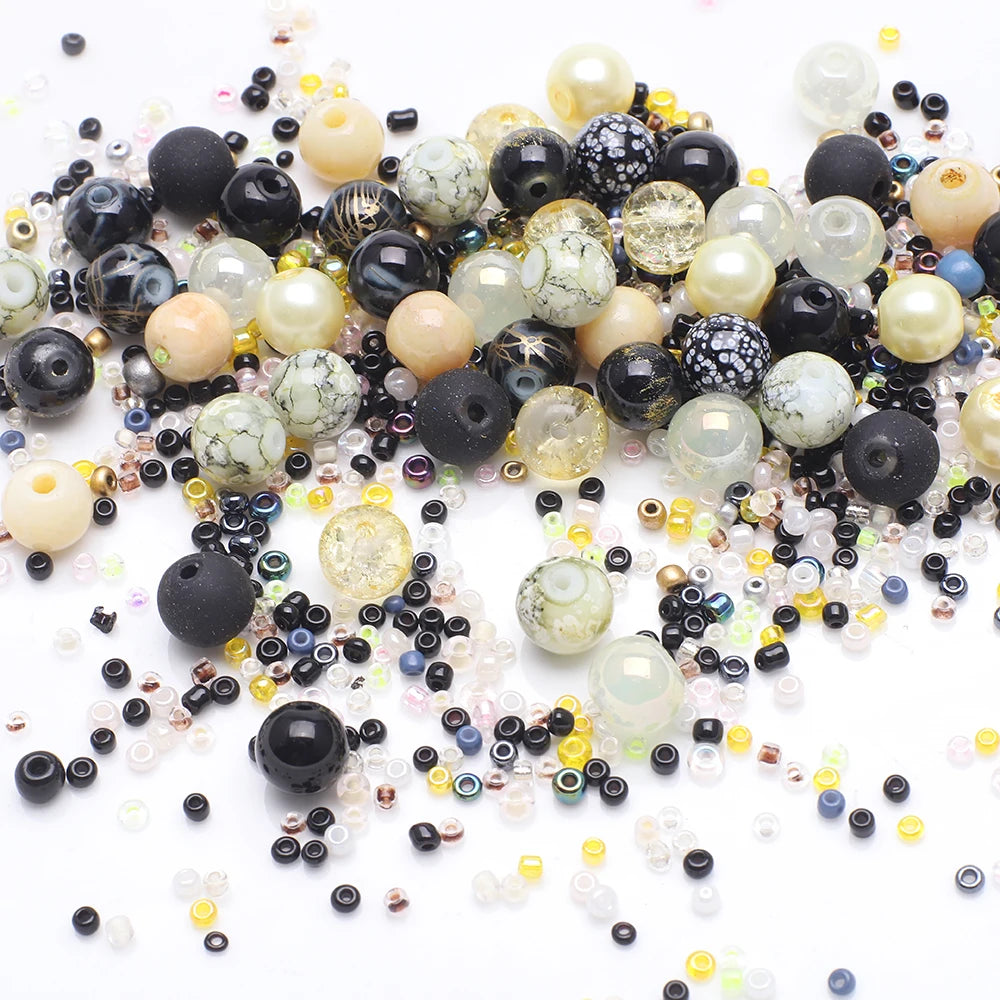 Mixed Color Czech Glass Seed Beads for Jewelry Making – Round Spacer Beads Assortment