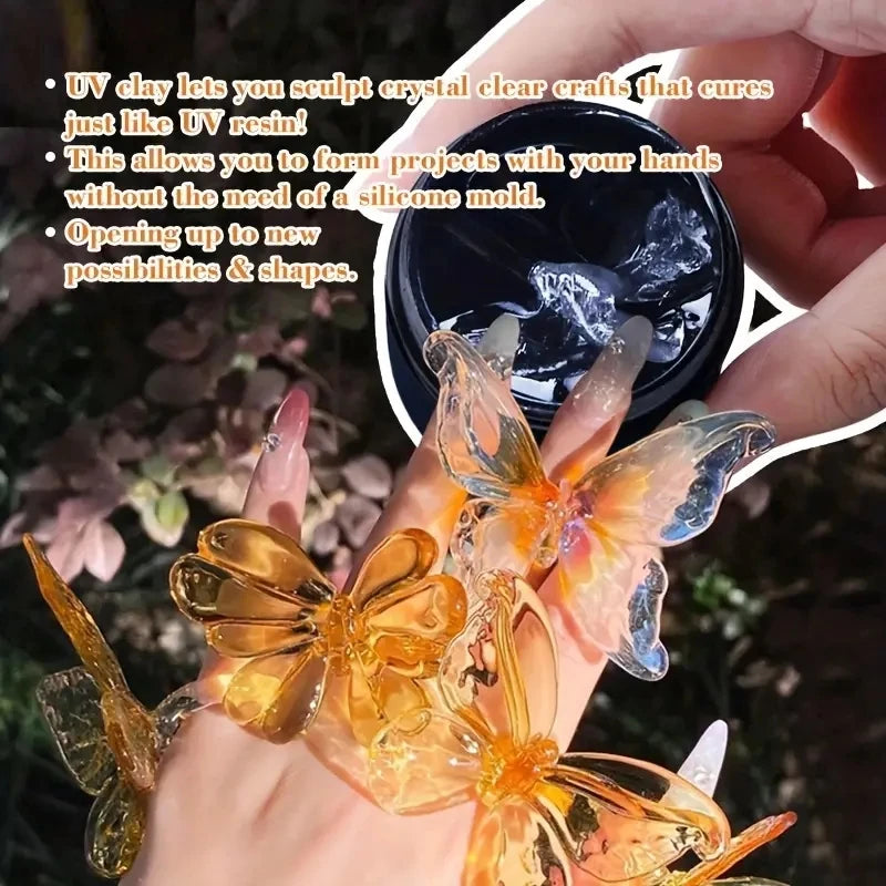 Clear Resin UV Clay for 3D Sculpting and DIY Crafts