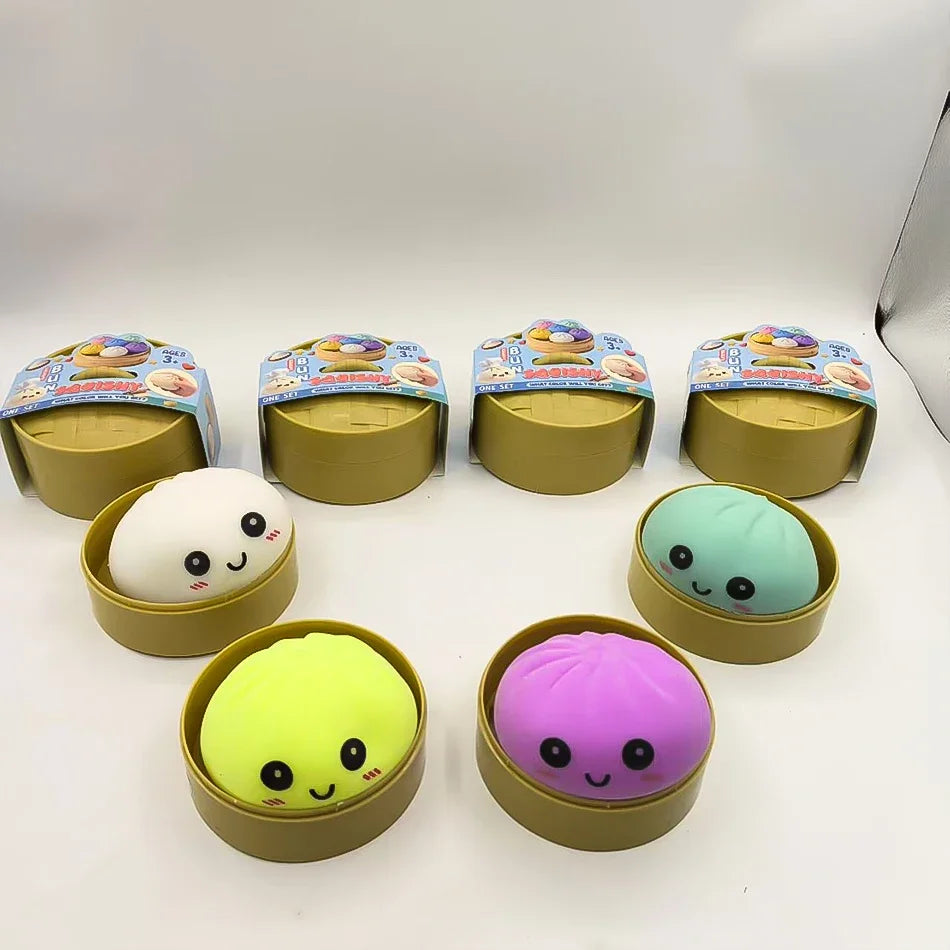 Squishy Dumpling Stress Relief Toy – Cute Squeeze Fidget for Anxiety & Fun