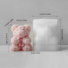 3D Rose Love Bear Silicone Mold for Candles, Soap, and Resin Crafts