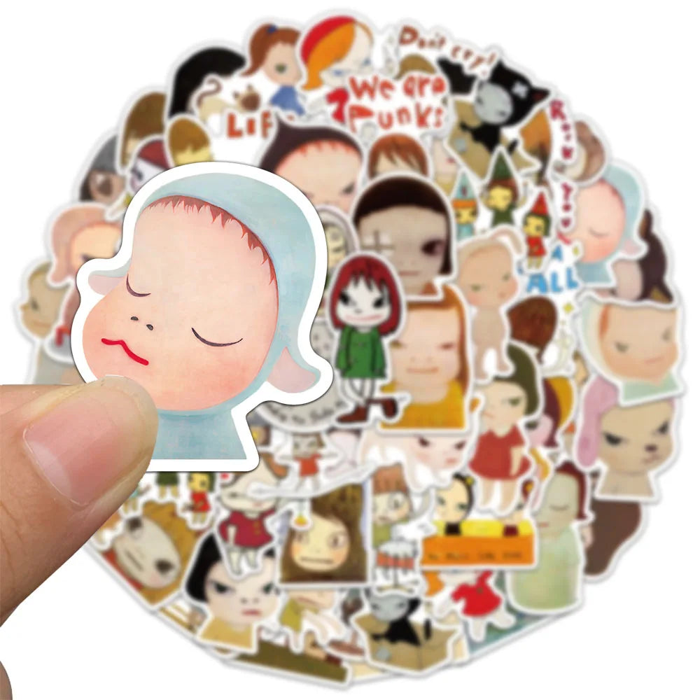 Yoshitomo Nara Inspired Waterproof Sticker Pack