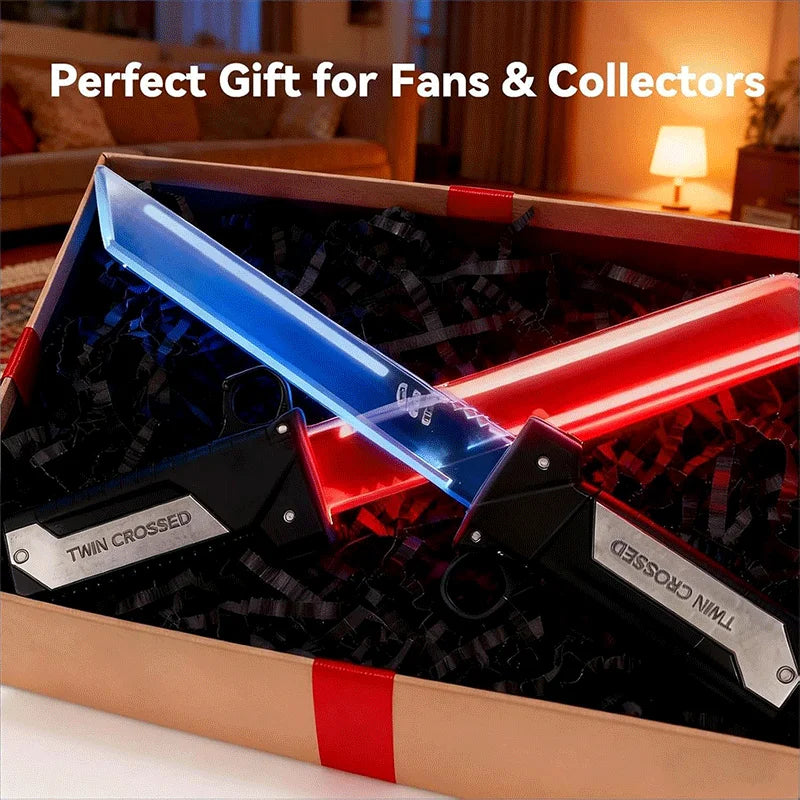 2-in-1 Lightsaber Toy with Twin Red & Blue Blades