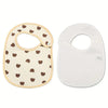 Baby Cotton Gauze Bibs with Waterproof Backing (2-Pack)