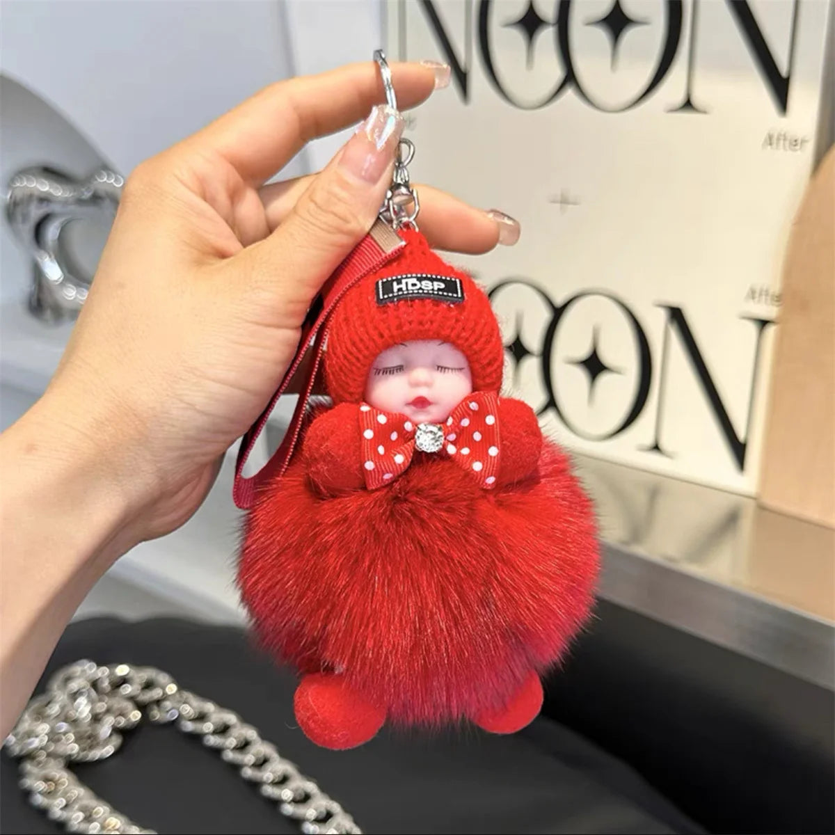 Adorable Plush Fox Keychain Pendant