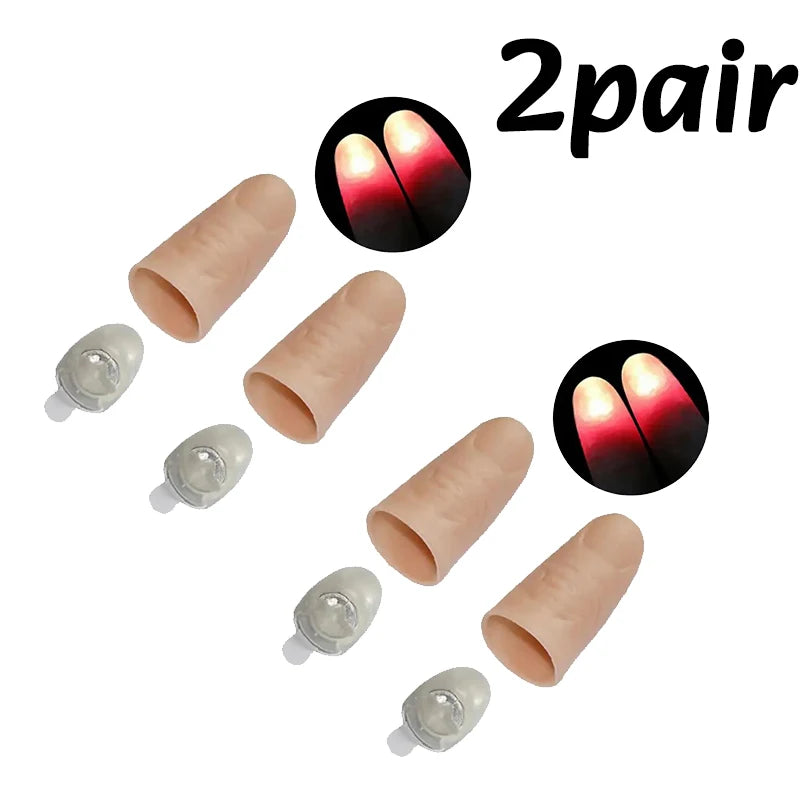 LED Flashing Finger Tips for Magic Tricks and Party Pranks