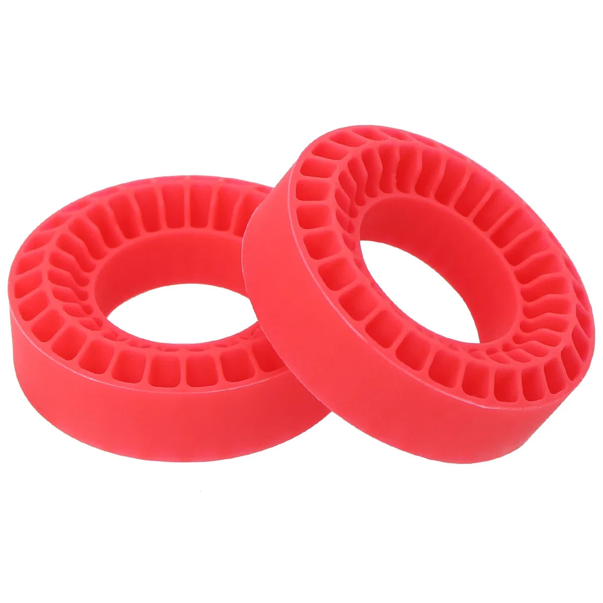 Red silicone rubber tire inserts for RC crawlers