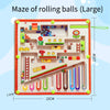 A large magnetic maze puzzle board for kids featuring colorful beads and obstacles.