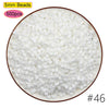 A circular display of white 5mm beads, labeled as #46, for a craft kit.