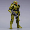 A 1/12 scale Master Chief action figure in olive green armor holding a rifle.