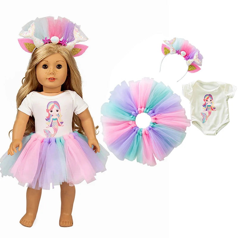 Doll Outfit Set with Hat for 17-43 cm Baby Dolls