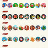 A collection of various Christmas themed patterns and projections for a flashlight toy.