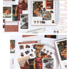 A collection of 50 pieces of four seasons scenery stickers featuring autumn themes and seasonal imagery.