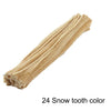 A bundle of 24 straw-colored snow tooth colored pipe cleaners.