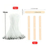 Cotton Candle Wicks Kit with Metal Stands (50-Piece)