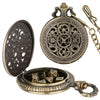 Vintage Pocket Watch Style Dice Set with 7 Polyhedral Metal Dice
