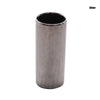A cylindrical stainless steel guitar slide bar with a silver finish.