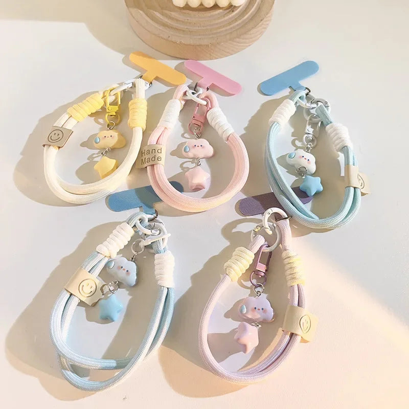 Colorful Cloud and Star Phone Wrist Strap