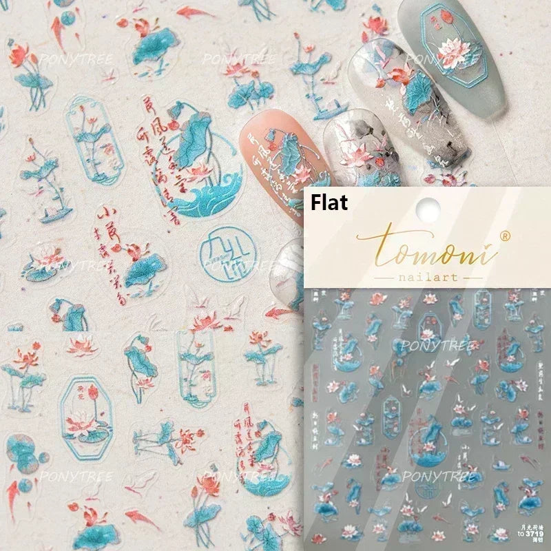Ocean-Inspired Nail Art Sticker Set