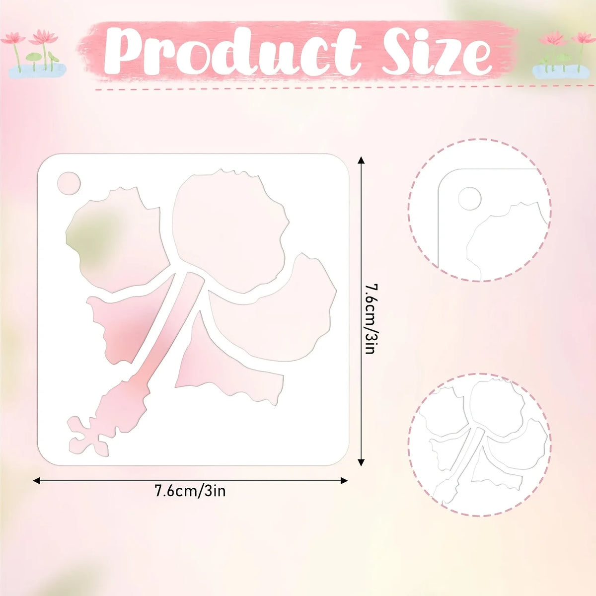 Reusable Floral Plant Painting Stencils – 20-Piece Set for DIY Home Decor, Wall Art & Craft Projects