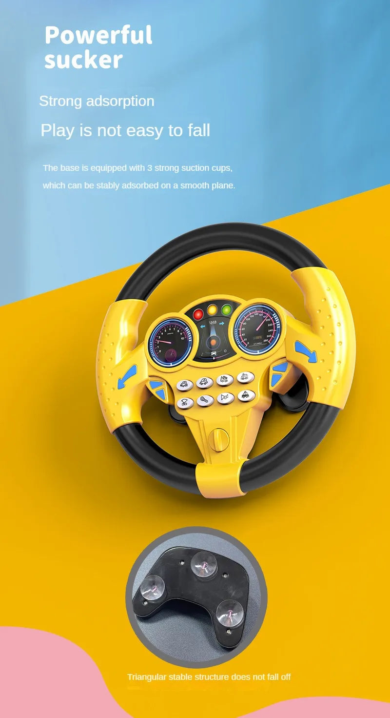 Interactive Steering Wheel Toy with Lights & Sounds for Toddlers
