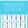 A set of 24 double-sided question cards for scientific training with colorful balls.