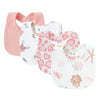 Ein Set rosa und weißer Cartoon-Baby-Kragen für Neugeborene und Kleinkinder.