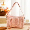 Quilted Maternity Diaper Bag with Crossbody Strap