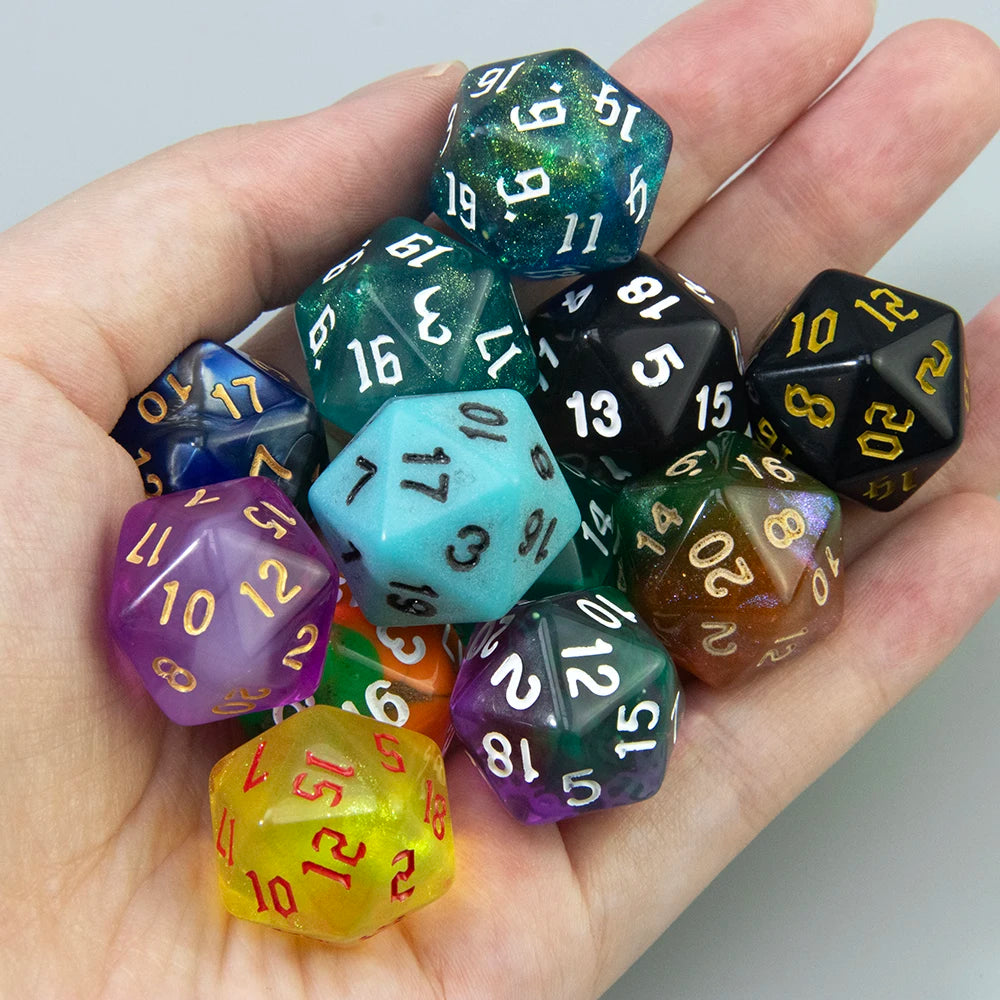 Polyhedral Resin Dice Set (10-Piece) for D&D and RPG