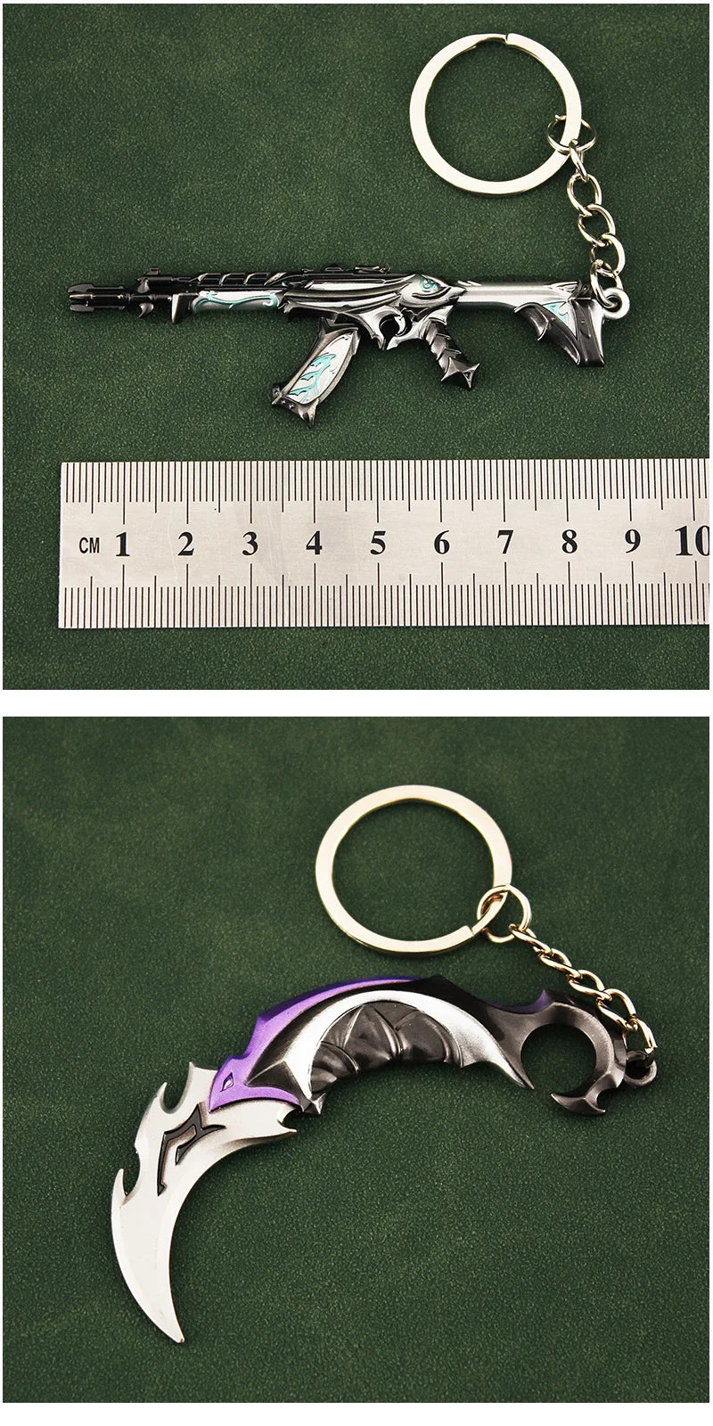 Valorant Reaver 2.0 Karambit Metal Keychain
